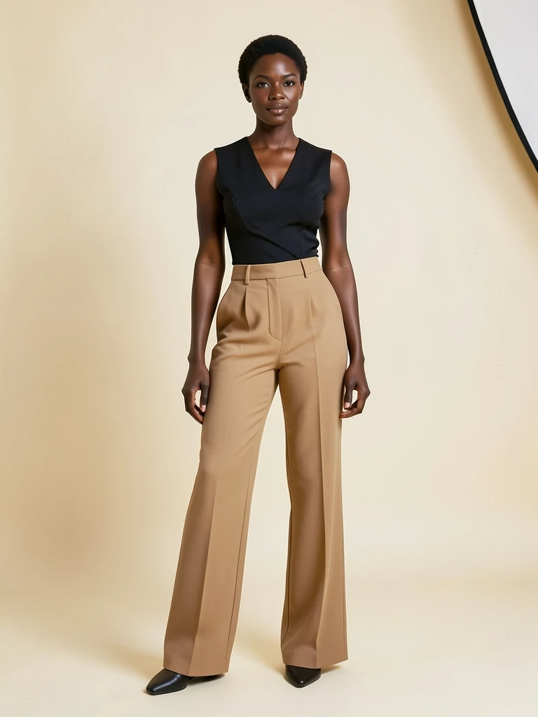 Structured Sand Trousers